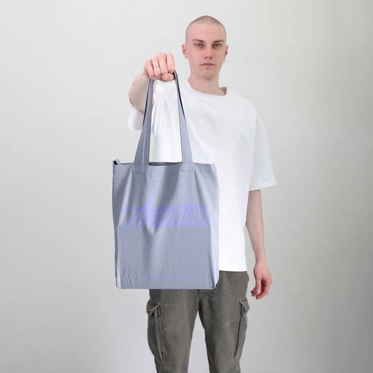 Сумка ANTEATER Shopper, серый/сиреневое лого