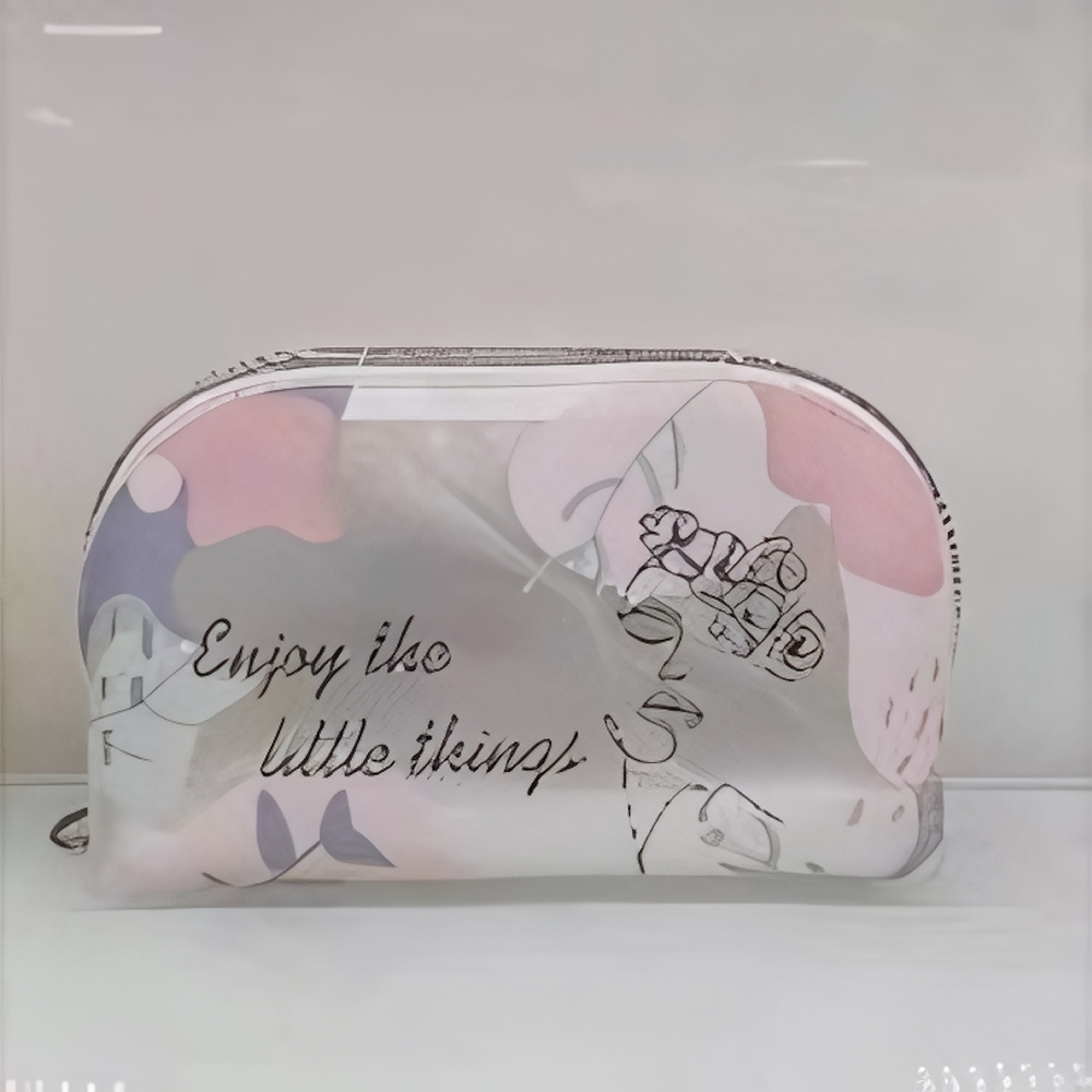 Косметичка овальная «Glamour - Эмилия», цвет розовый/сиреневый , 20*12*6см