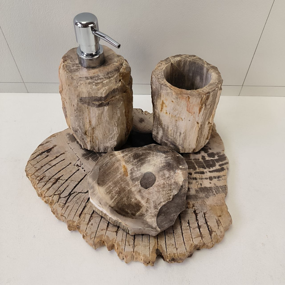 Набор из окаменелого дерева 4 предм Fossil Set NF-63294 поднос 149