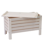 Сундук скамья Эпларо с крышкой деревянный, белый