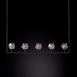 Люстра Boule De Cristal Linear Chandelier 5 Black By Imperiumloft