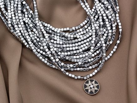 Нить бусин из гематита "Кубик" 2,8мм