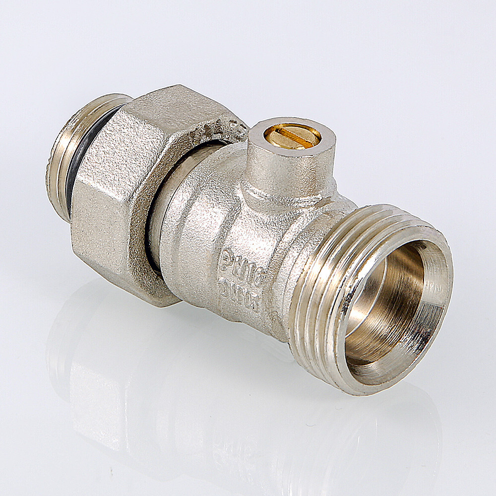 Кран для нижнего подключения радиатора 1/2" х 3/4" («евроконус»)