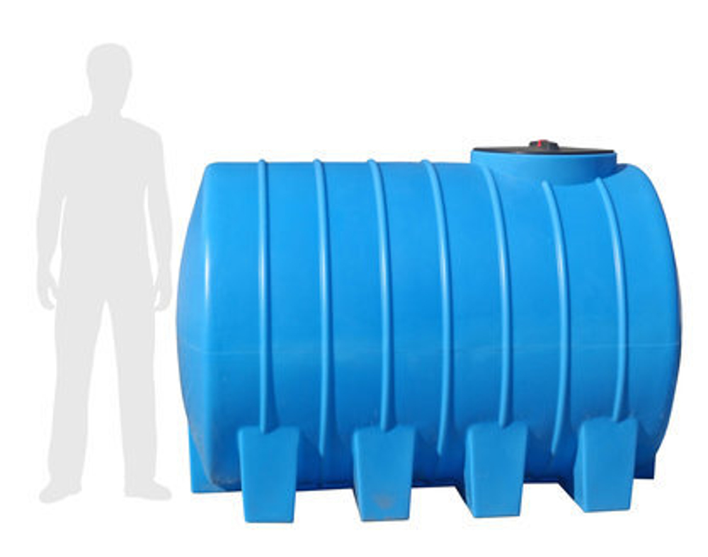 Бочка Экогрупп ДВ 3000 л. (3080 л.) горизонтальный (1500x1420x2070см;синий) - арт.561103
