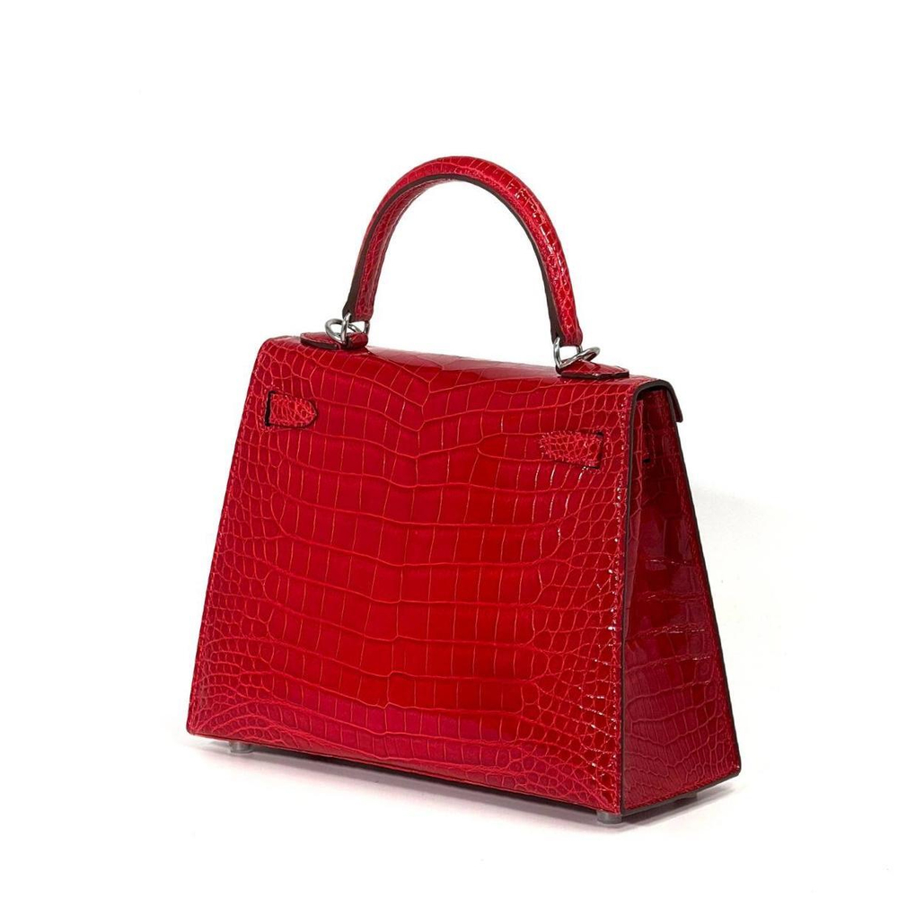 Сумка Hermes из кожи крокодила 25 см