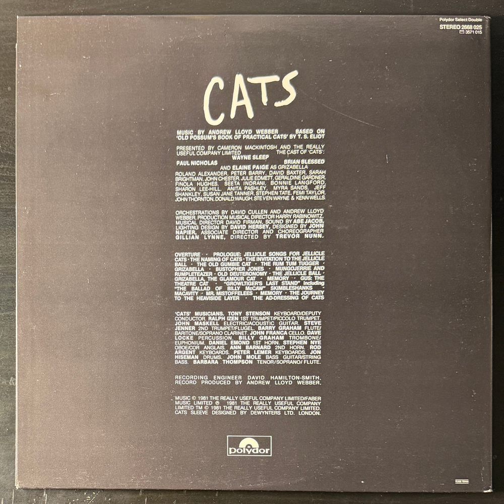 Мюзикл Кошки 2LP (Скандинавия 1981г.)