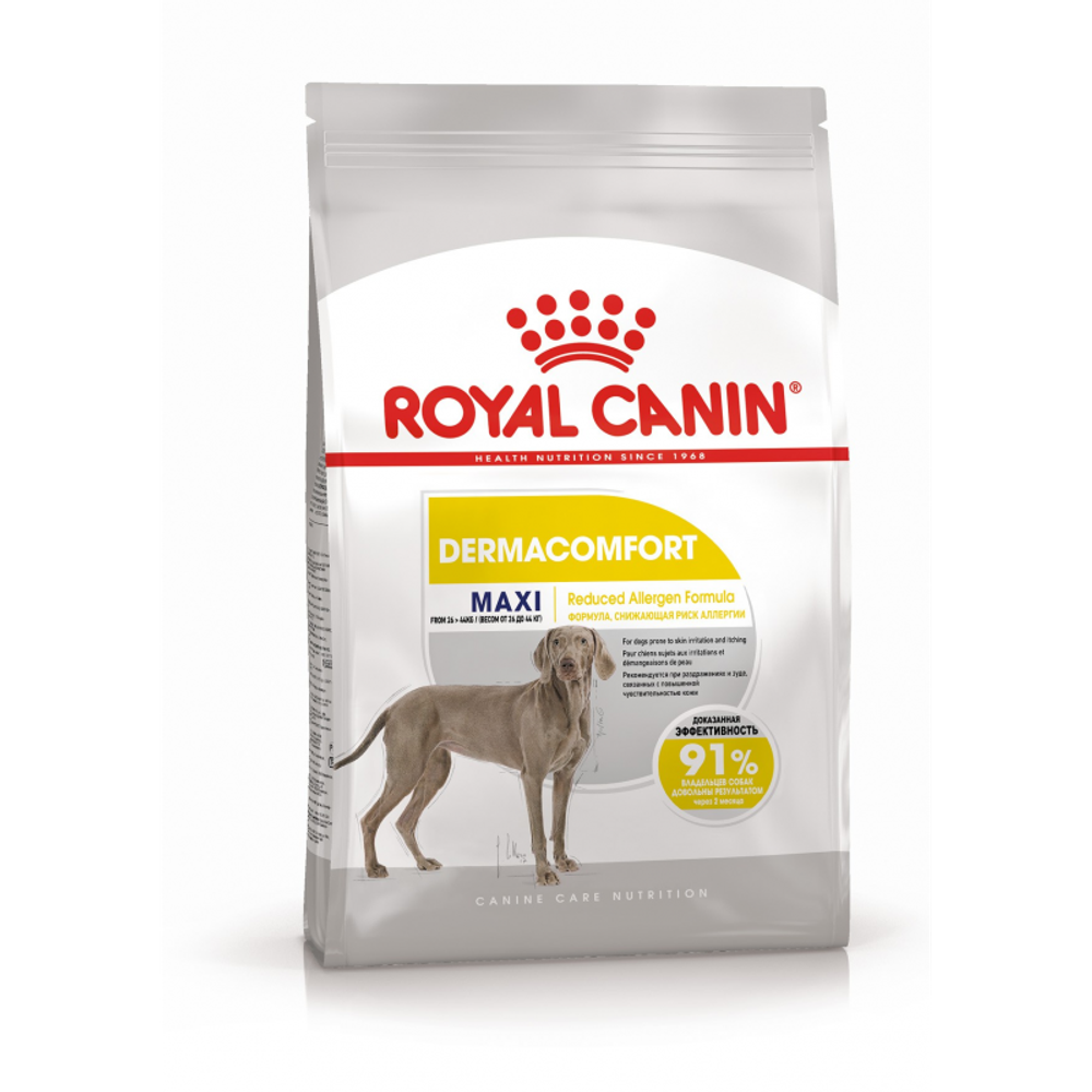 Royal Canin Maxi Dermacomfort Макси Дермакомфорт Корм сухой для взрослых собак крупных размеров при раздражениях и зуде кожи 10кг