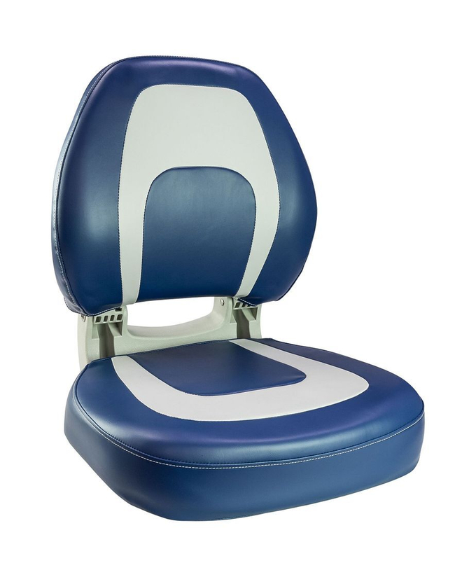 Кресло мягкое складное, обивка винил, цвет серый/синий, Marine Rocket