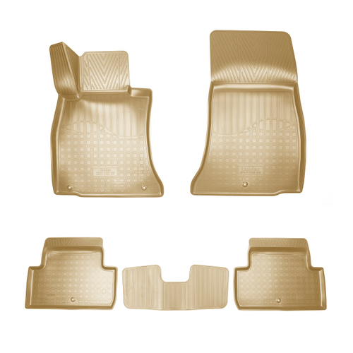 Ковры в салон Norplast/Unidec для Genesis G70 (2017-)Полиуретан,Бежевый,задний привод арт.NPA11-C305-200-B