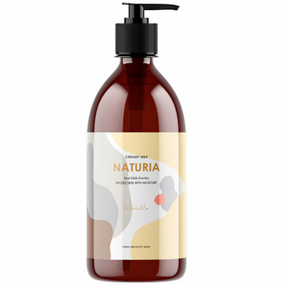 Гель для душа увлажняющий с ароматом ванили 750 мл Evas Naturia Creamy Milk Body Wash So Vanilla