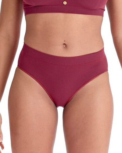 Эко-трусы в мелкий рубчик Eco-wear (Размер: S-M) (Цвет: бордовый)