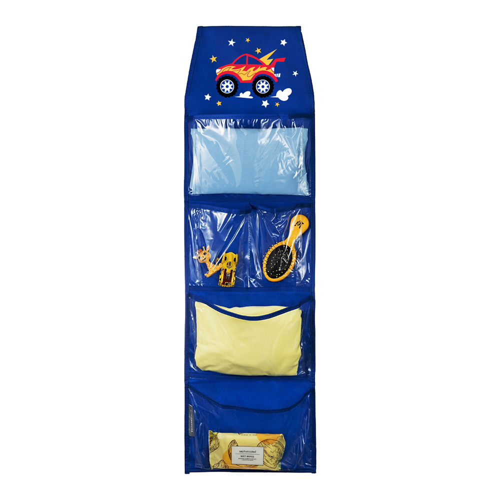 Кармашки в садик 85х24 Машинка (синий)