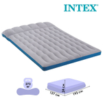 Мaтрас нaдувной Intex 67999 Camping 193х127х17 см / Матрас надувной Интекс двухместный велюровый в палатку для кемпинга и туризма