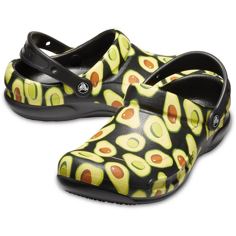 Сабо Crocs Work Bistro Graphic Clog Black/Volt Green