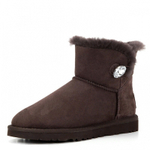 Угги Mini Bailey Button Bling Chocolate