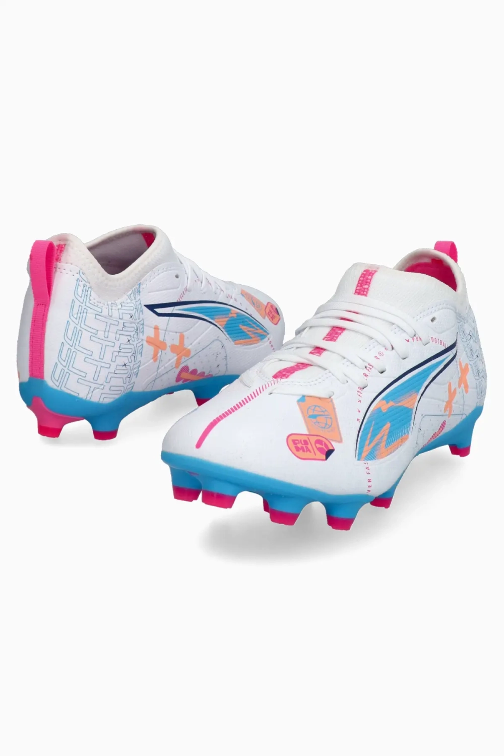 Бутсы Puma Ultra 5 Match Volume Up FG/AG Junior - белый