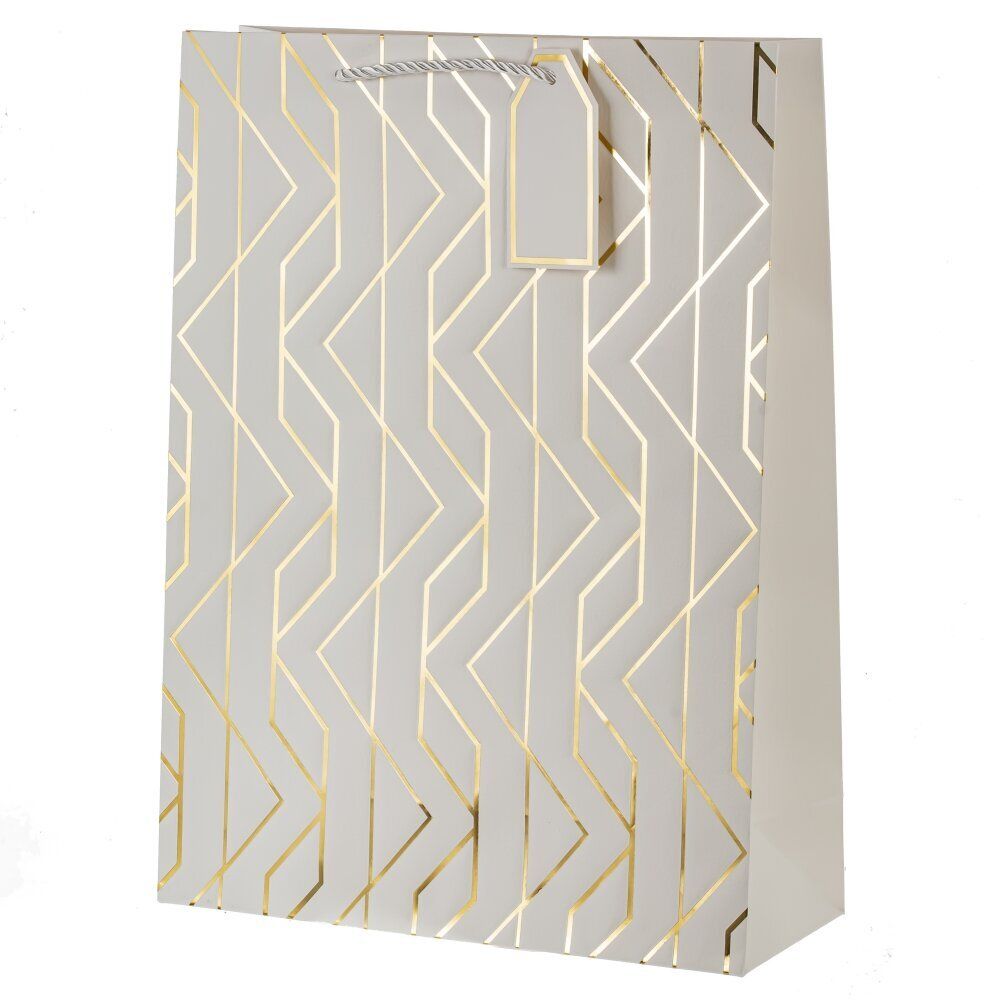 GAEM Пакет подарочный L (бумага 210г/м2, блок 12шт), L31 W12 H42 см, 5в.