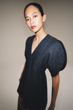 ZARA ДЖИНСОВОЕ ПЛАТЬЕ — ZW COLLECTION, СИНИЙ
