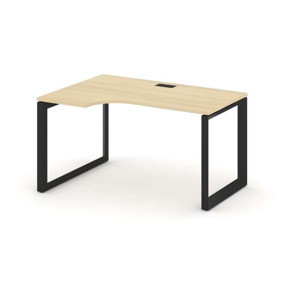 Style Project Стол рабочий эргономичный SN-59O.SPA-021(L) Акация Лорка/Металл Черный/Черный Заглушка