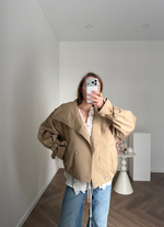 Тренч укороченный песочный