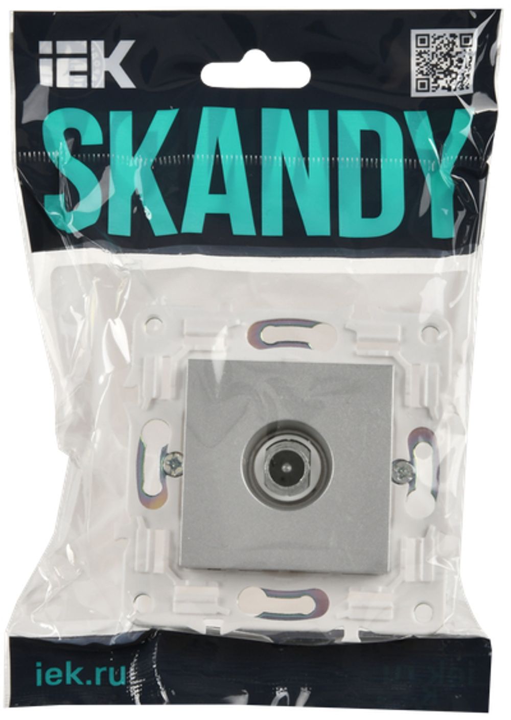 SKANDY Розетка TV проходная SK-A17S серебряный IEK