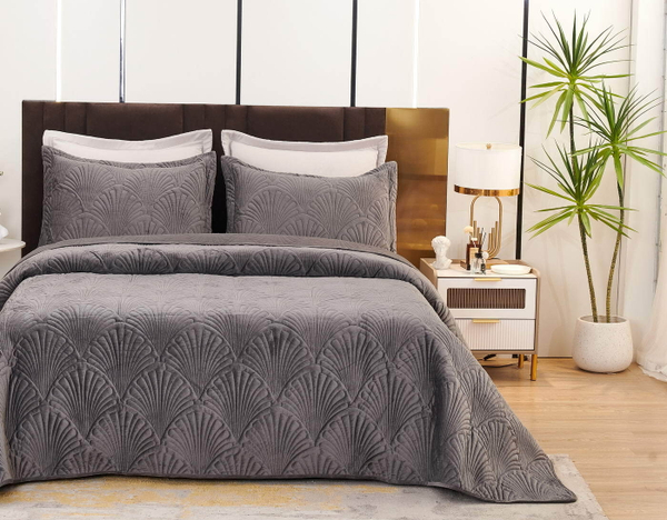 Покрывало 240x260 Sofi De MarkO Ариэль антрацитовое