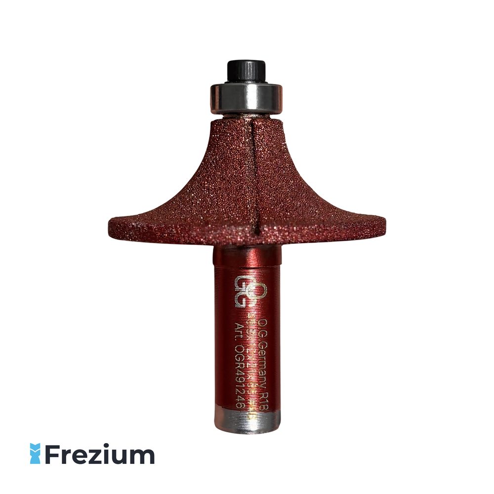 Радиусная фреза по камню "O.G.Germany" 49.8x12x21x66 мм #46; OGR491246