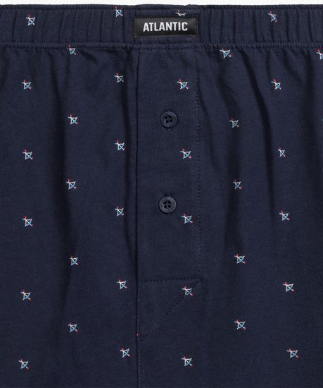 Трусы (2 шт) мужские семейные Atlantic 2MBX-072, хлопок, серый меланж + темно-синий