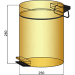 Мусорное ведро Boheme MEDICI 10630 Бронза
