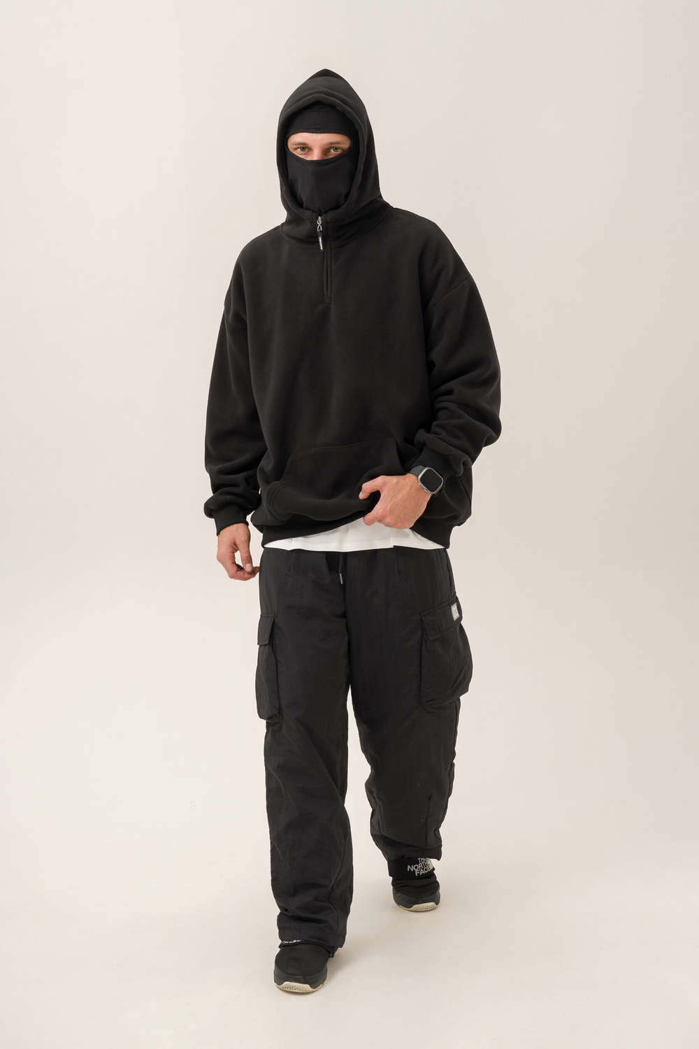 Худи KUL'TURA "HALF ZIP FLEECE 450 GR" Черный