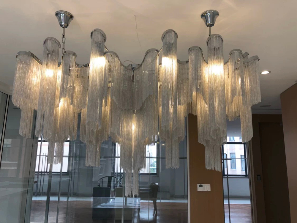 Pendant design lamp Stream by Terzani (Silver)