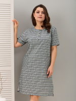 Туника Т-012/клеточкасиний-зеленая