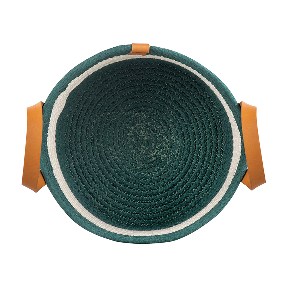 Корзина для хранения helly D27х14 см, бежевая/зеленая