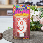 Свеча для торта цифра "9" 31054