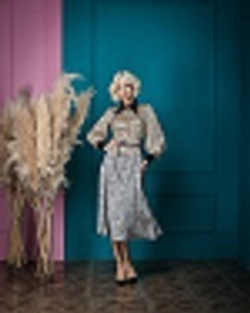 07-01-24 FW Шелковое платье, бежевый, серый