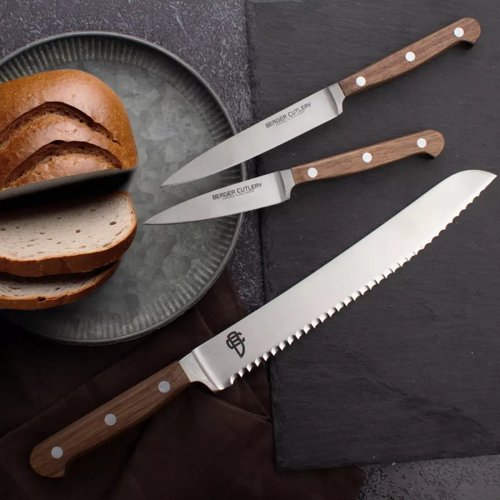 Нож для чистки и нарезки 12см Berger Cutlery Classic Walnut