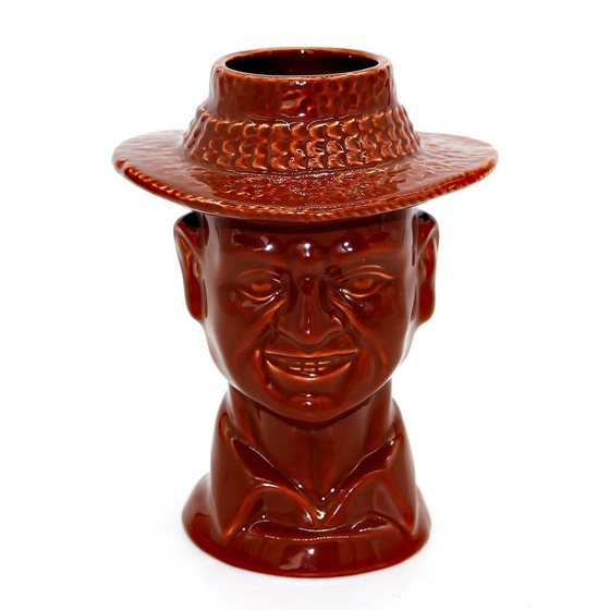 Бокал стакан для коктейля 400 мл "Тики" d 12,8 см h16,1 см коричневый керамика P.L.- Barbossa