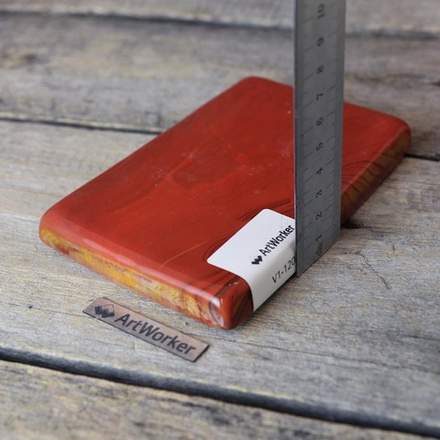 Смальта красно-коричневого цвета, 600 гр, в кирпичиках V1-1207