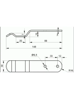 Крючки мебельные высота 30 мм 4 штуки