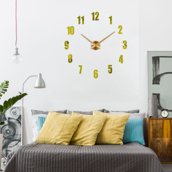 Большие 3D часы бесшумные на стену золотые, 50 110 см Декор для дома, подарок