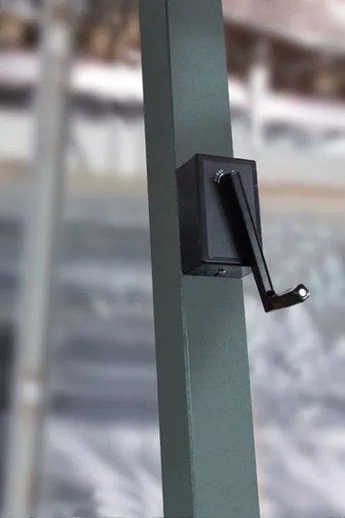 Зонт профессиональный Leonardo Braccio, 400х400 см, антрацит, слоновая кость