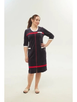 Халат домашний велюровый на молнии