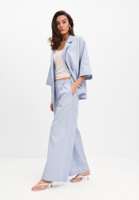 Рубашка с широким поясом из хлопка