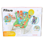 PITUSO Шезлонг Osito Друзья из джунглей (вибр.,звук),2 полож.спинки, 50*67*63 см