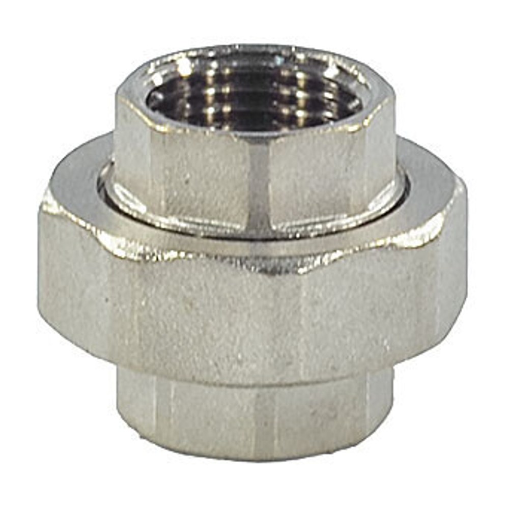 Соединитель латунь никель американка Ду 40 (1 1/2") прямой ВР/ВР SantechSystems