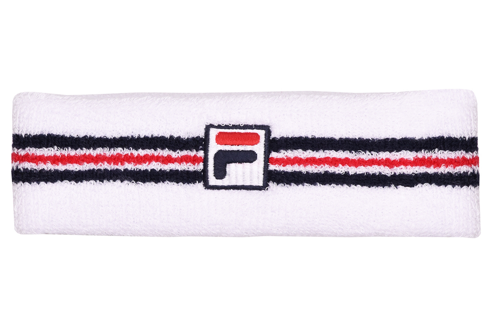 Повязка на голову теннисная Fila Headband Jacob - white