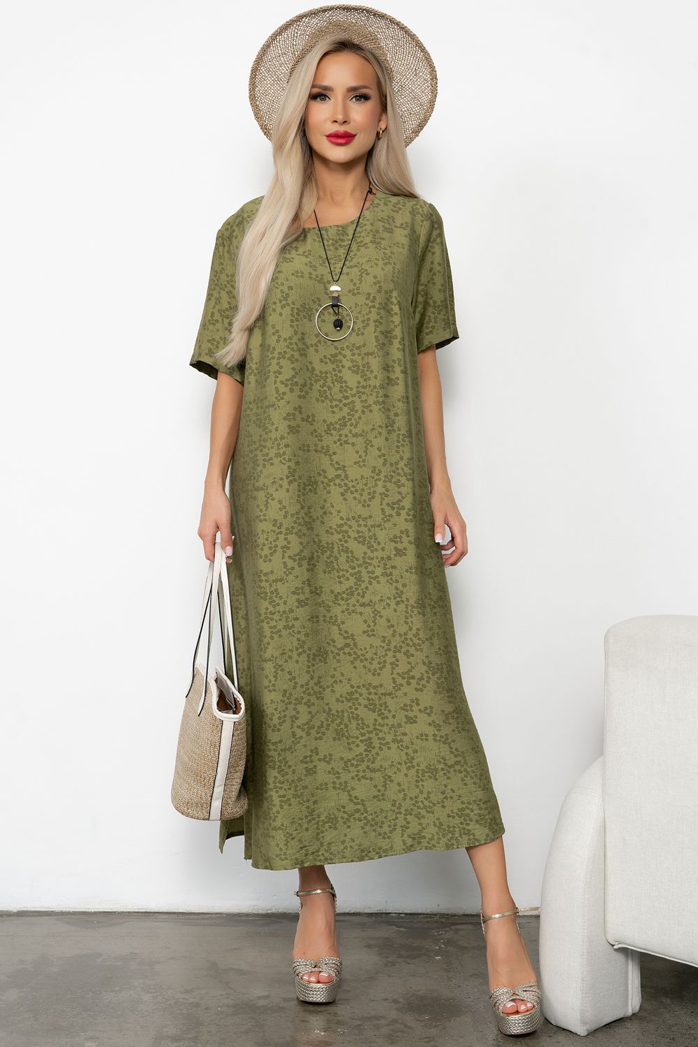 Платье Элиза (оливковый)-50р-р Р11-1219/3 Nikol