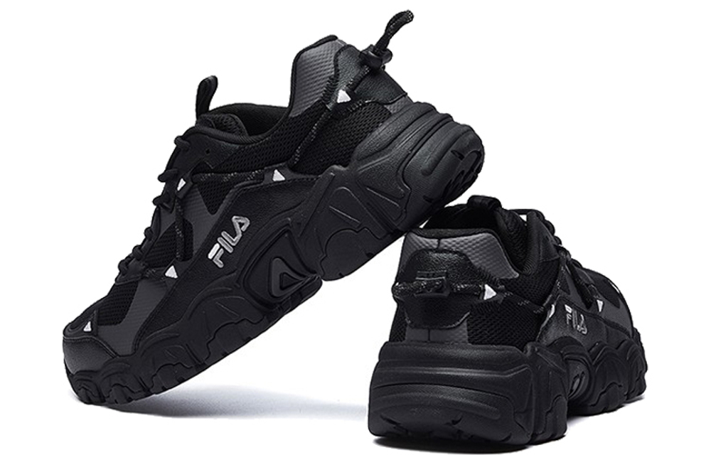 FILA Fila cat's claw fabric non-slip breathable low-cut sports casual shoes men's black