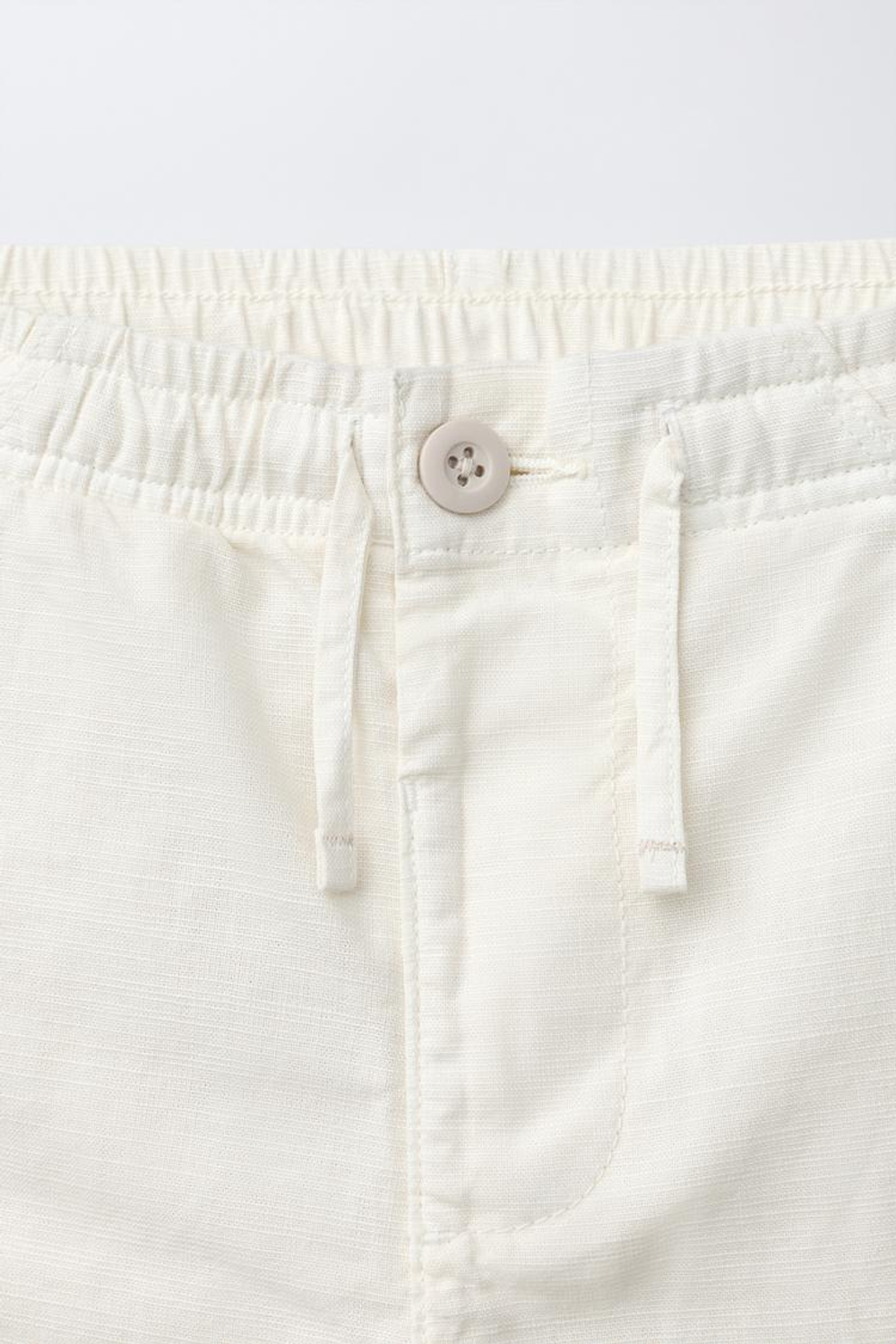 ZARA СТРУЯЩИЕСЯ ХЛОПКОВЫЕ БРЮКИ, ЭКРЮ