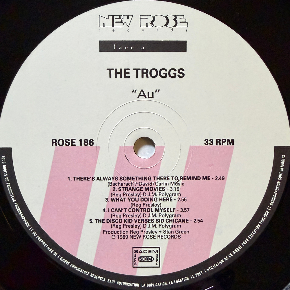The Troggs ‎– Au (Франция 1989г.) Т
